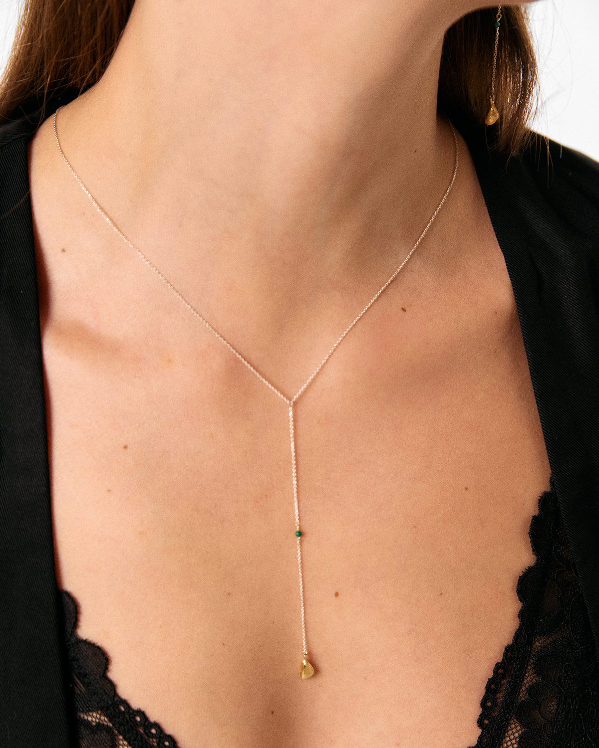 Golden Tear necklace