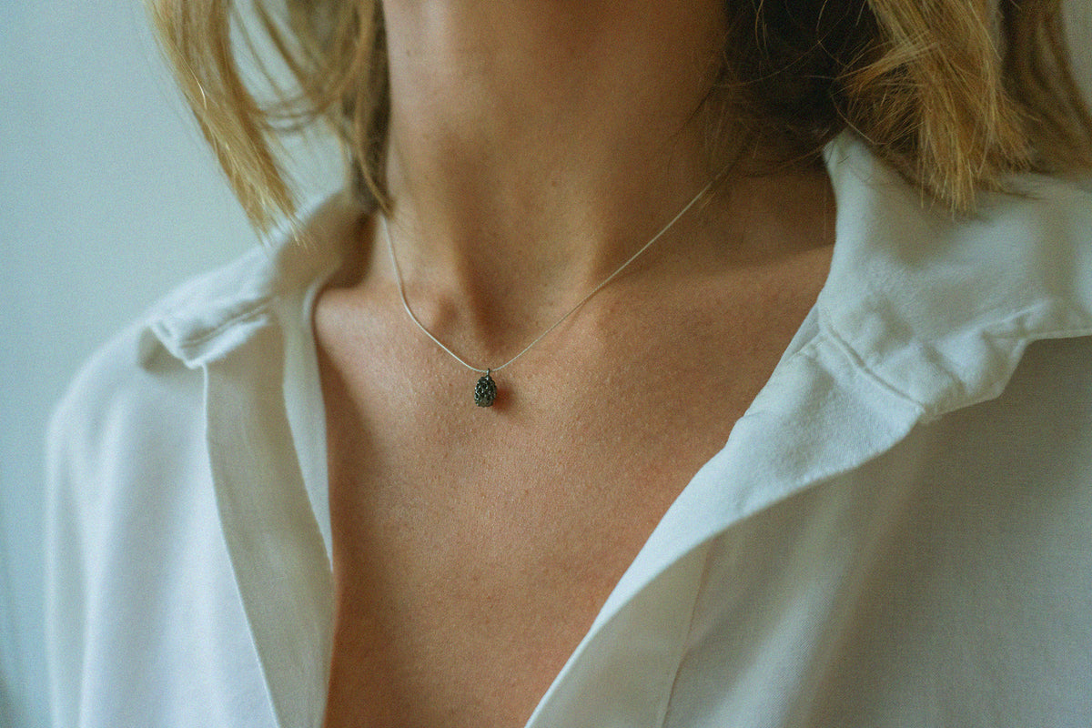 Pine Nut in Black necklace