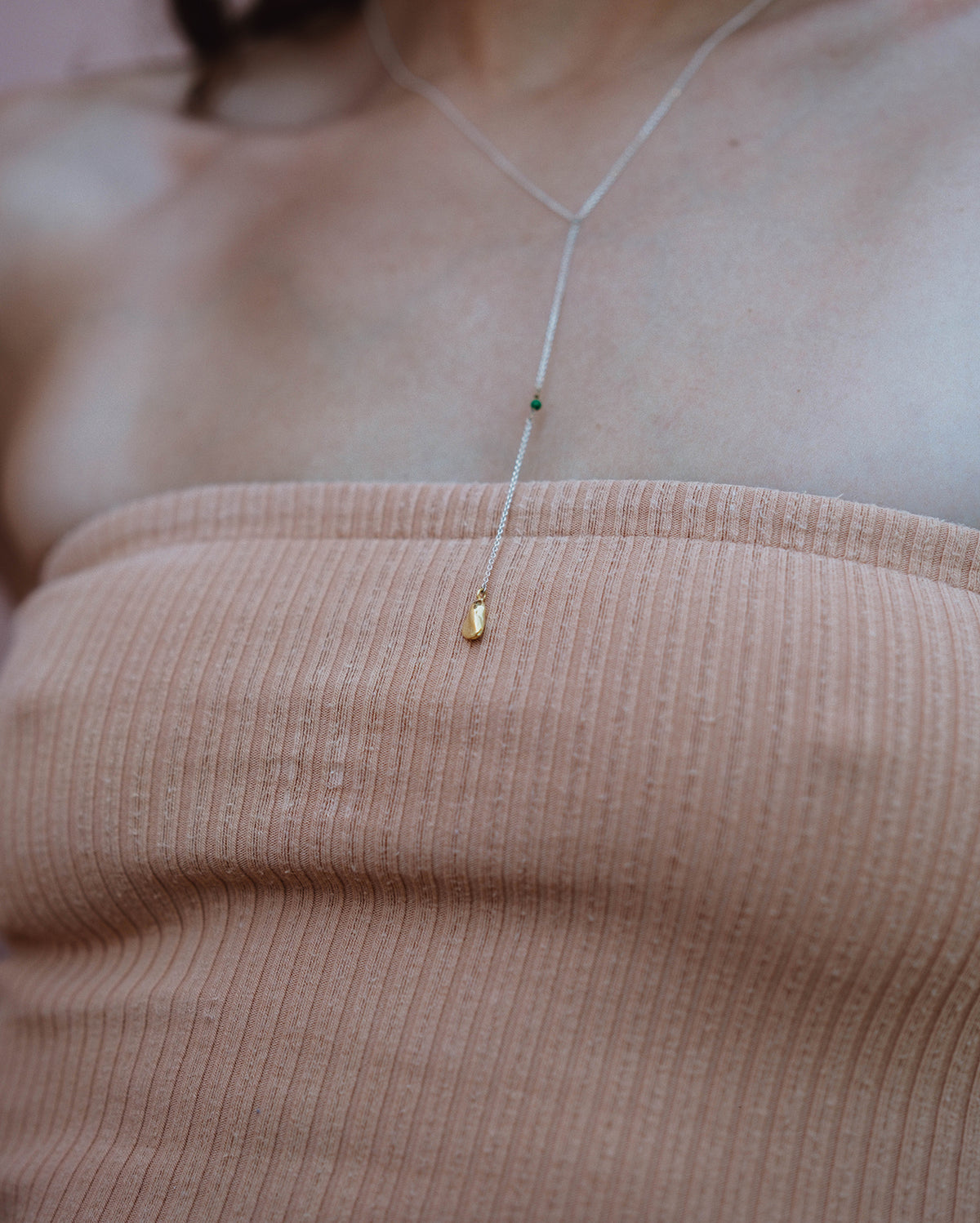 Golden Tear necklace