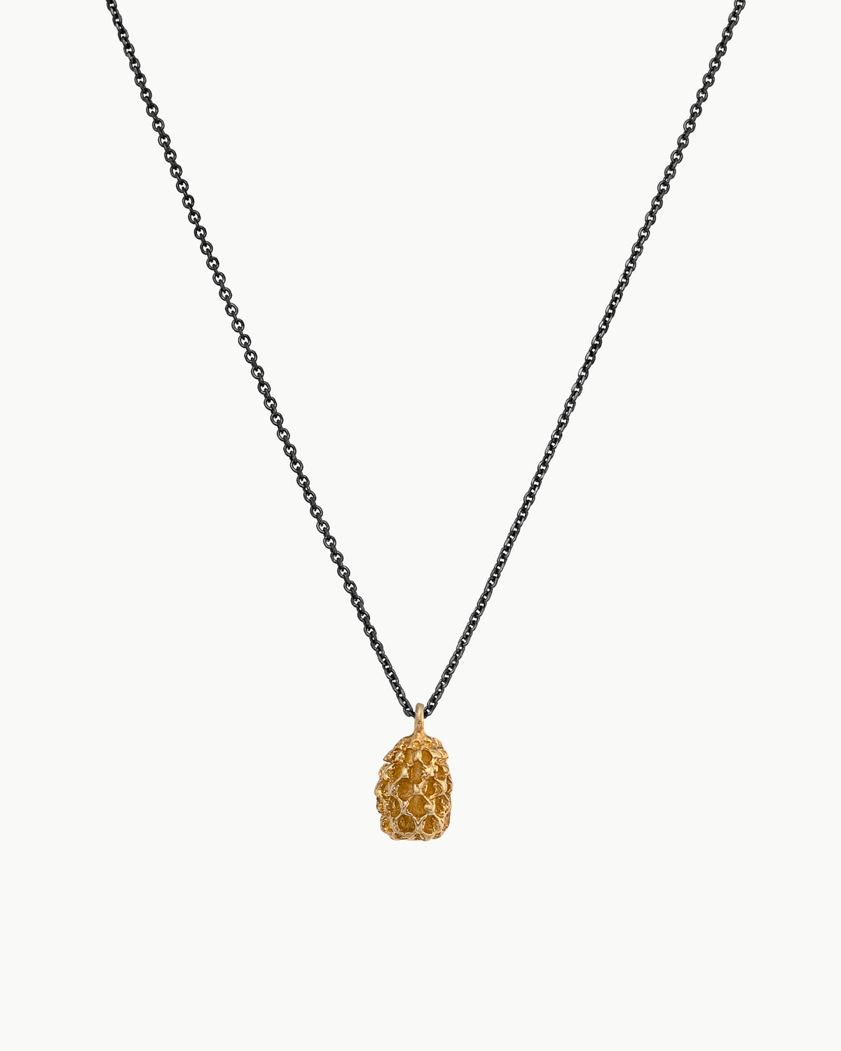 Pine Nut necklace with black chain