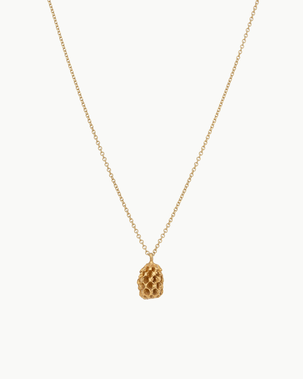 Pine Nut in solid gold