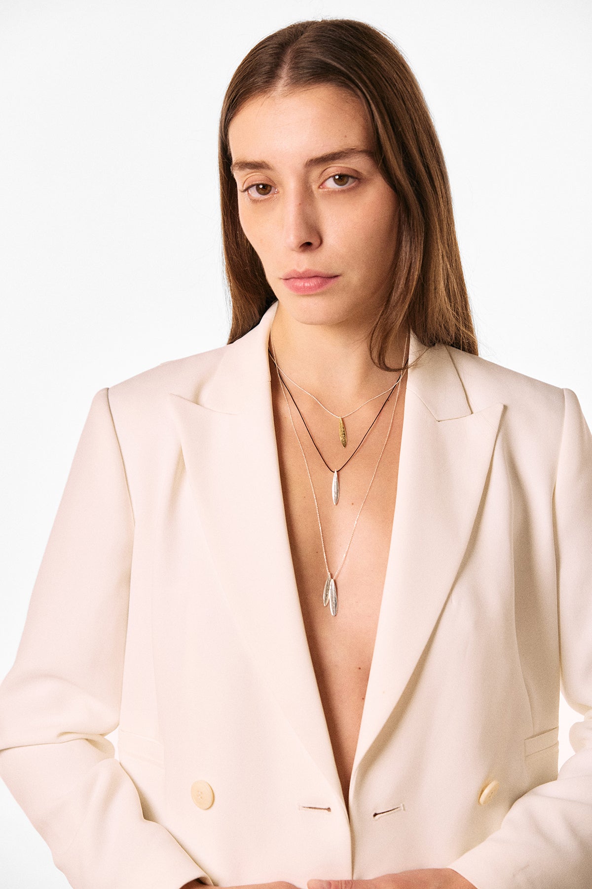 Double Olive Leaf necklace