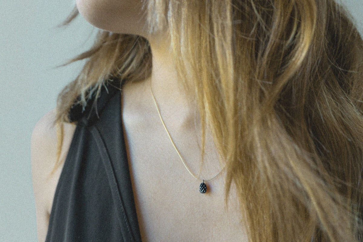 Pine Nut in Black necklace