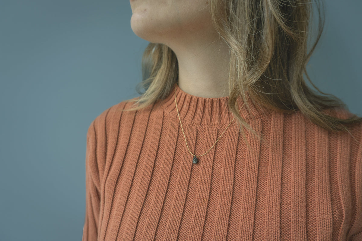Pine Nut in Black necklace