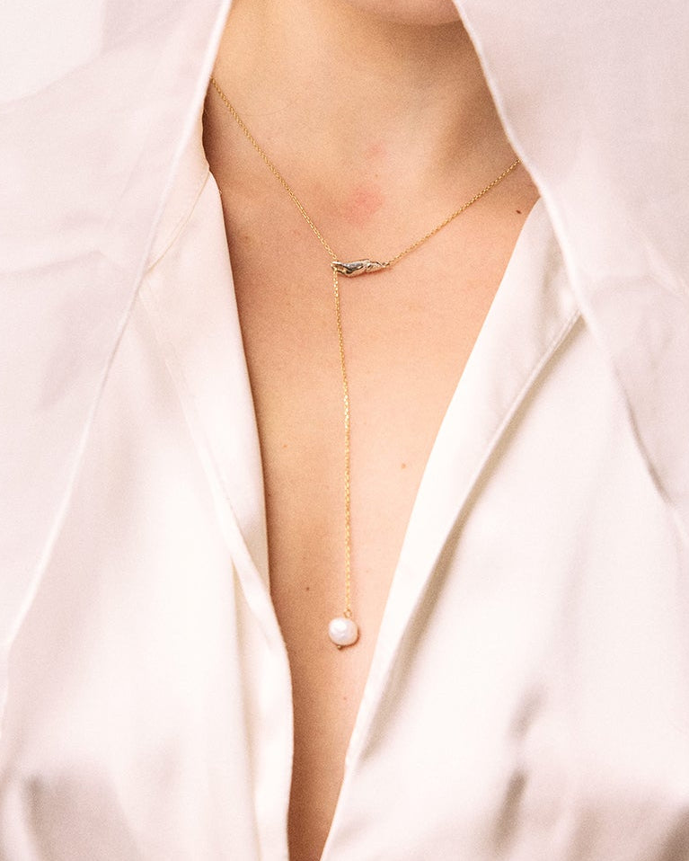 Today's Catch necklace with pearl