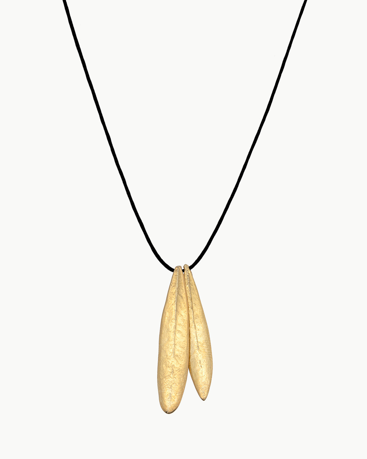 Double Olive Leaf string necklace