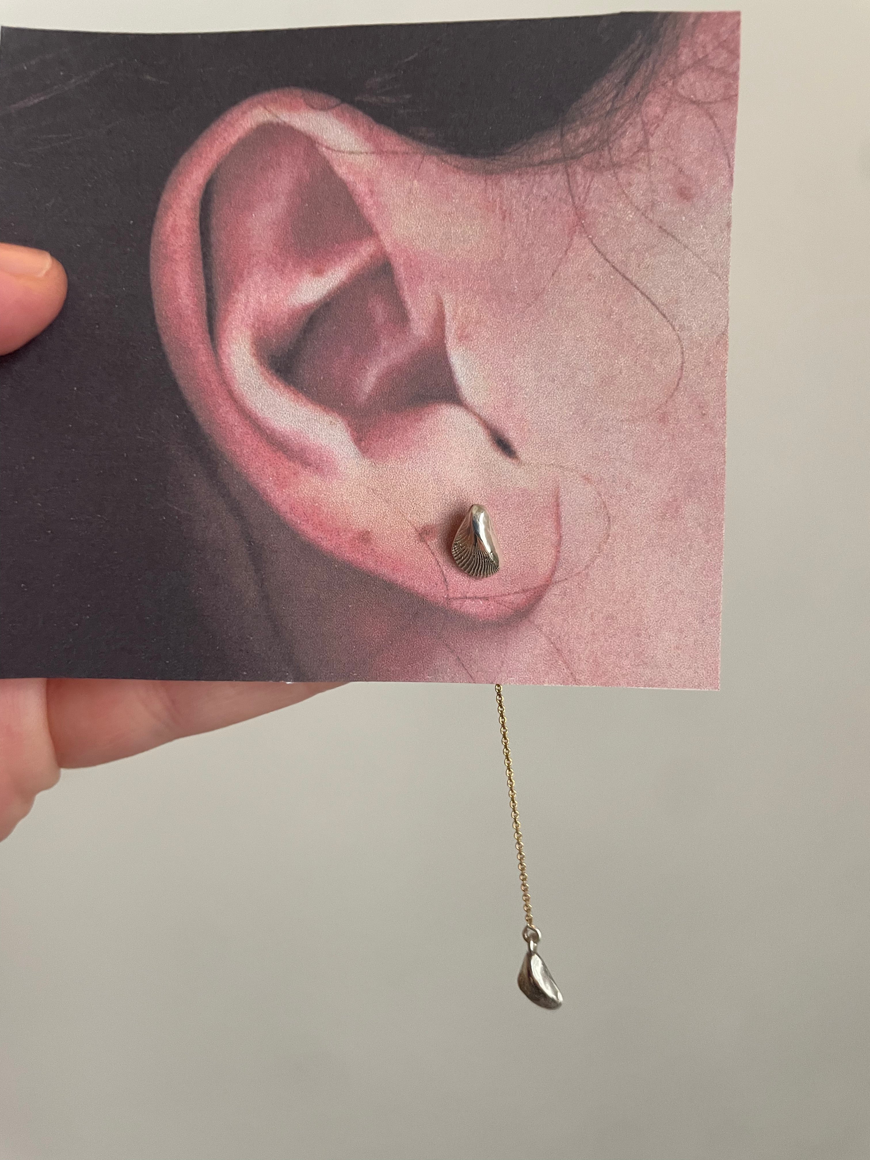 Silver Drop earrings mixed metals